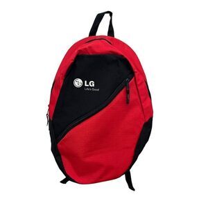 Life Is Good Full Size Backpack Red & Black Adjustable Straps Exterior Pocket